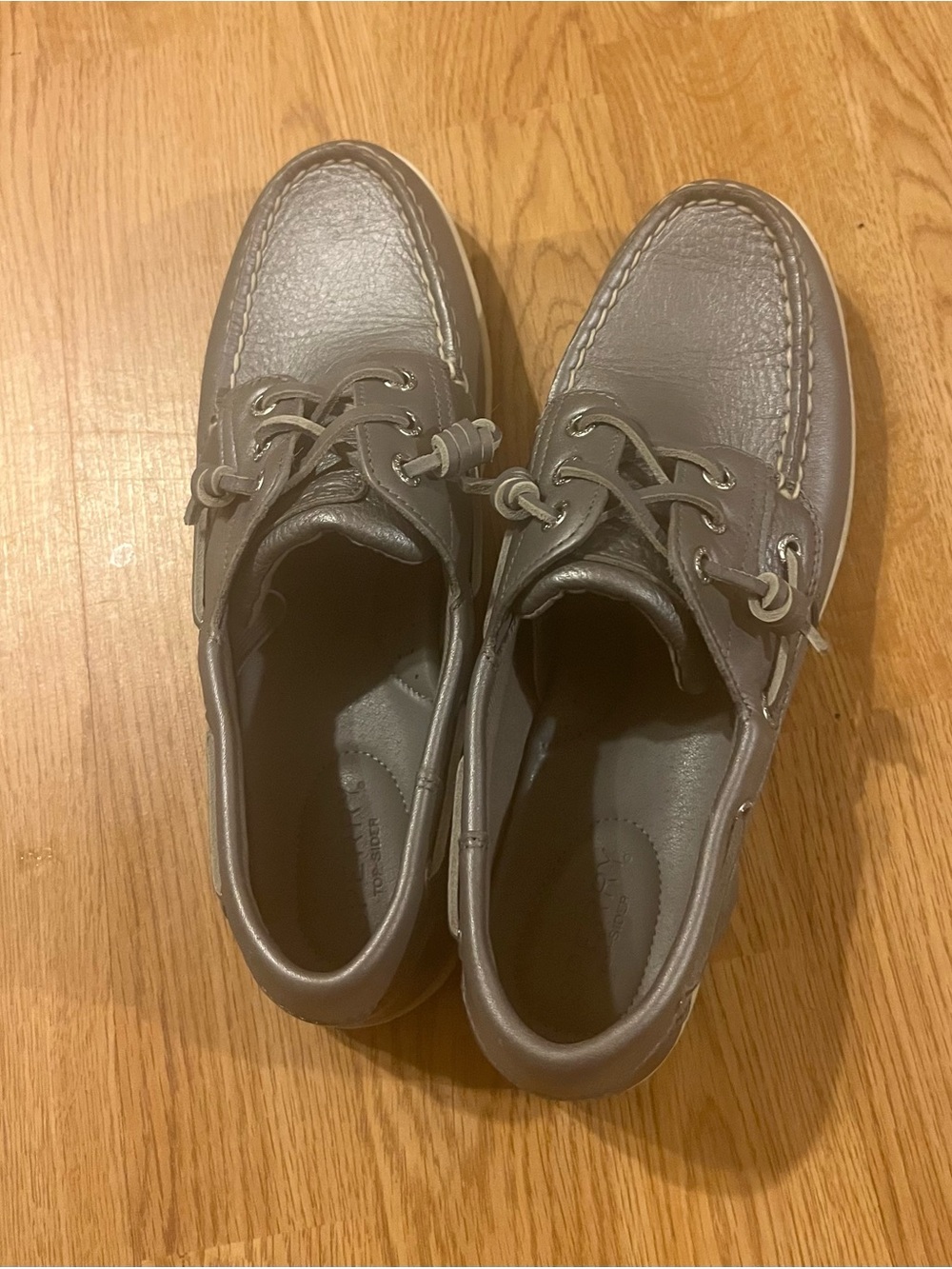 Women’s Casual Leather Boat Shoes - Gray